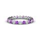 1 - Valerie 3.00 mm Amethyst and Lab Grown Diamond Eternity Band 