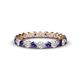 1 - Valerie 3.00 mm Iolite and Lab Grown Diamond Eternity Band 