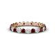 1 - Valerie 3.00 mm Red Garnet and Lab Grown Diamond Eternity Band 
