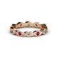 1 - Breanna 1.70 mm Ruby and Lab Grown Diamond Eternity Band 