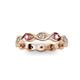 2 - Breanna 2.20 mm Pink Sapphire and Lab Grown Diamond Eternity Band 