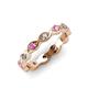 3 - Breanna 2.20 mm Pink Sapphire and Lab Grown Diamond Eternity Band 