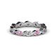 1 - Breanna 2.20 mm Pink Sapphire and Lab Grown Diamond Eternity Band 
