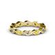 1 - Breanna 2.20 mm Yellow Sapphire and Lab Grown Diamond Eternity Band 
