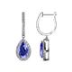 1 - Ilona 1.84 ctw Tanzanite Pear Shape (7x5 mm) with accented Diamond Halo Dangling Earrings 