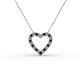 2 - Tianna Blue Sapphire and Lab Grown Diamond Heart Pendant 