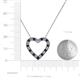 5 - Tianna Blue Sapphire and Lab Grown Diamond Heart Pendant 