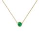 1 - Merilyn 4.00 mm Round Emerald Bezel Set Solitaire Pendant 