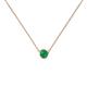 1 - Merilyn 3.00 mm Round Emerald Bezel Set Solitaire Pendant 