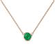 1 - Merilyn 5.40 mm Round Emerald Bezel Set Solitaire Pendant 