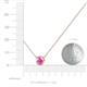 3 - Merilyn 5.80 mm Round Pink Sapphire Bezel Set Solitaire Pendant 
