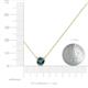 3 - Merilyn 5.80 mm Round Blue Diamond Bezel Set Solitaire Pendant 