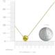 3 - Merilyn 5.80 mm Round Yellow Diamond Bezel Set Solitaire Pendant 
