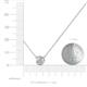 3 - Merilyn 5.80 mm Round Lab Grown Diamond Bezel Set Solitaire Pendant 