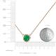 3 - Merilyn 7.50 mm Round Emerald Bezel Set Solitaire Pendant 