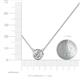 3 - Merilyn 7.50 mm Round Diamond Bezel Set Solitaire Pendant 