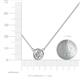 3 - Merilyn 8.00 mm Round Diamond Bezel Set Solitaire Pendant 