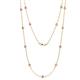 1 - Lien (13 Stn/3.4mm) Pink Sapphire on Cable Necklace 