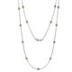 1 - Lien (13 Stn/3.4mm) Citrine on Cable Necklace 