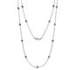 1 - Lien (13 Stn/3.4mm) Iolite on Cable Necklace 