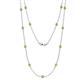 Lien (13 Stn/3.4mm) Yellow Diamond on Cable Necklace 