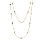 1 - Lien (13 Stn/3.4mm) Blue Sapphire and Diamond on Cable Necklace 