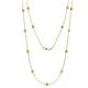 1 - Lien (13 Stn/3.4mm) Citrine and Diamond on Cable Necklace 