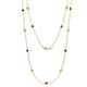 1 - Lien (13 Stn/3.4mm) Black and White Diamond on Cable Necklace 