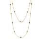 1 - Lien (13 Stn/3.4mm) Blue and White Diamond on Cable Necklace 