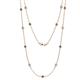 1 - Lien (13 Stn/3.4mm) Diamond and Lab Created Alexandrite on Cable Necklace 
