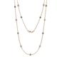 1 - Lien (13 Stn/3.4mm) London Blue Topaz and Diamond on Cable Necklace 