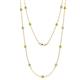 Lien (13 Stn/3.4mm) Yellow and White Diamond on Cable Necklace 