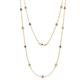 1 - Lien (13 Stn/3.4mm) Iolite and Lab Grown Diamond on Cable Necklace 