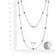 2 - Lien (13 Stn/3.4mm) Tanzanite and Lab Grown Diamond on Cable Necklace 