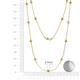 2 - Lien (13 Stn/3.4mm) Citrine and Lab Grown Diamond on Cable Necklace 