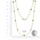 2 - Lien (13 Stn/3.4mm) Emerald and Lab Grown Diamond on Cable Necklace 