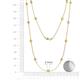 2 - Lien (13 Stn/3.4mm) Yellow Sapphire and Lab Grown Diamond on Cable Necklace 