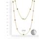 2 - Lien (13 Stn/3.4mm) Smoky Quartz and Lab Grown Diamond on Cable Necklace 
