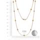 2 - Lien (13 Stn/3.4mm) Yellow and White Lab Grown Diamond on Cable Necklace 