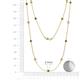 2 - Lien (13 Stn/3.4mm) Lab Created Alexandrite and Diamond on Cable Necklace 