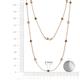 2 - Lien (13 Stn/3.4mm) Lab Created Alexandrite and Diamond on Cable Necklace 