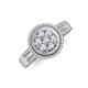 3 - Sena Prima Round and Baguette Shape Diamond Cluster Double Halo Ring 