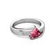 3 - Medora (7mm) Trillion Pink Tourmaline and Diamond Engagement Ring 
