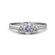 1 - Orana 7x5 mm Oval Cut Diamond 1.44 ctw Trellis Three Stone Engagement Ring 