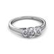 2 - Orana 7x5 mm Oval Cut Diamond 1.44 ctw Trellis Three Stone Engagement Ring 