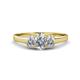 1 - Orana 7x5 mm Oval Cut Diamond 1.44 ctw Trellis Three Stone Engagement Ring 