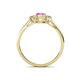 4 - Orana 7x5 mm Oval Cut Pink Sapphire and Diamond 1.49 ctw Trellis Three Stone Engagement Ring 