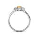 4 - Orana 7x5 mm Oval Cut Citrine and Diamond 1.34 ctw Trellis Three Stone Engagement Ring 