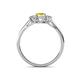 4 - Orana 7x5 mm Oval Cut Yellow Sapphire and Diamond 1.49 ctw Trellis Three Stone Engagement Ring 