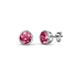 1 - Carys Pink Tourmaline (3.2mm) Solitaire Stud Earrings 